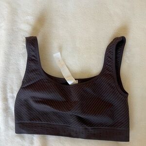 Avocado Ribbed Dark Bralette